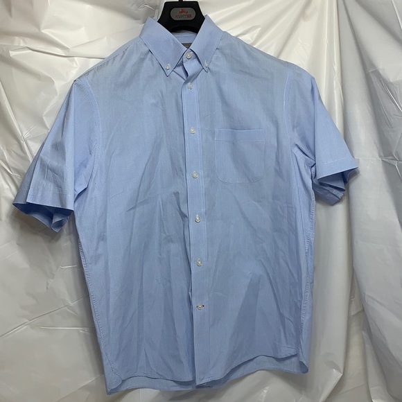 MEN’S Daniel Cremieux Signature Collection Blue White Egyptian Cotton Size Large - Picture 2 of 4